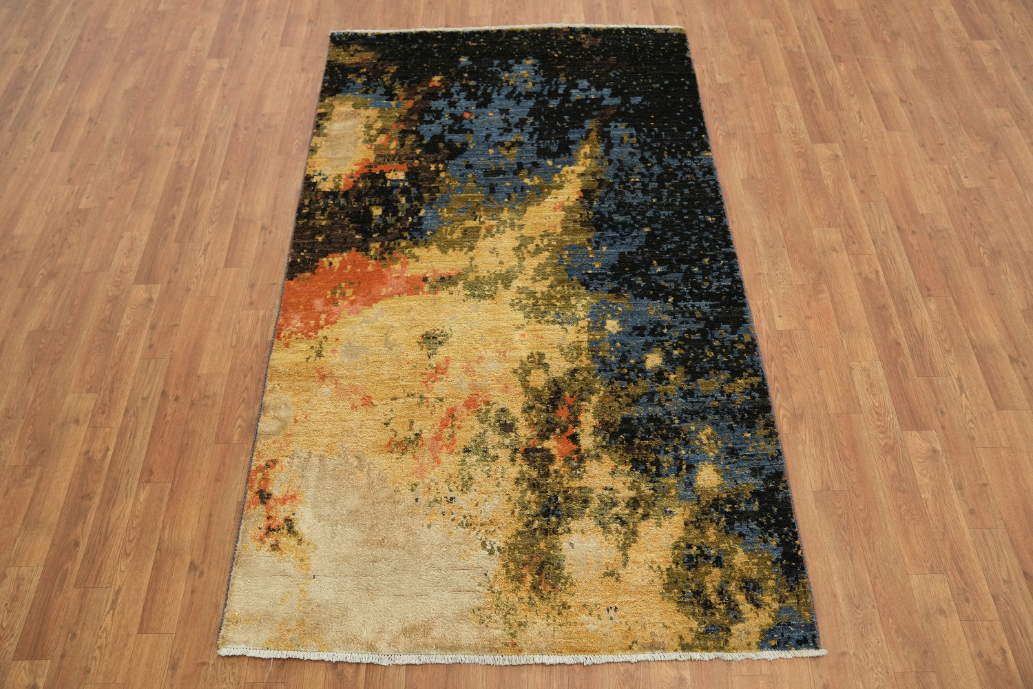 Vegetable Dye Modern Abstract Oriental Area Rug 4x7