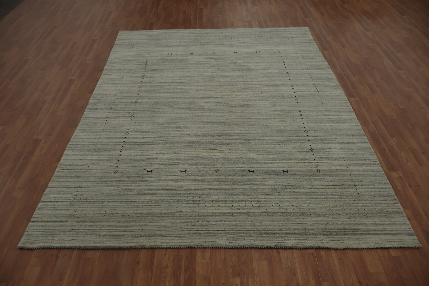 Tribal Gabbeh Area Rug 8x11 Offering Subtle Texture with Elegant Design