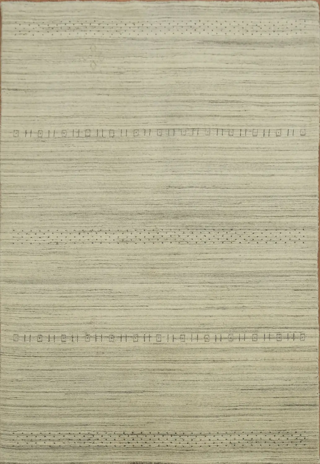 Chic neutral-toned Gabbeh Ivory Rug perfect for modern decor styles 4x6