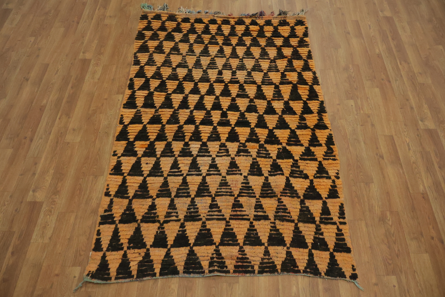 Antique Tribal Moroccan Oriental Area Rug 4x6