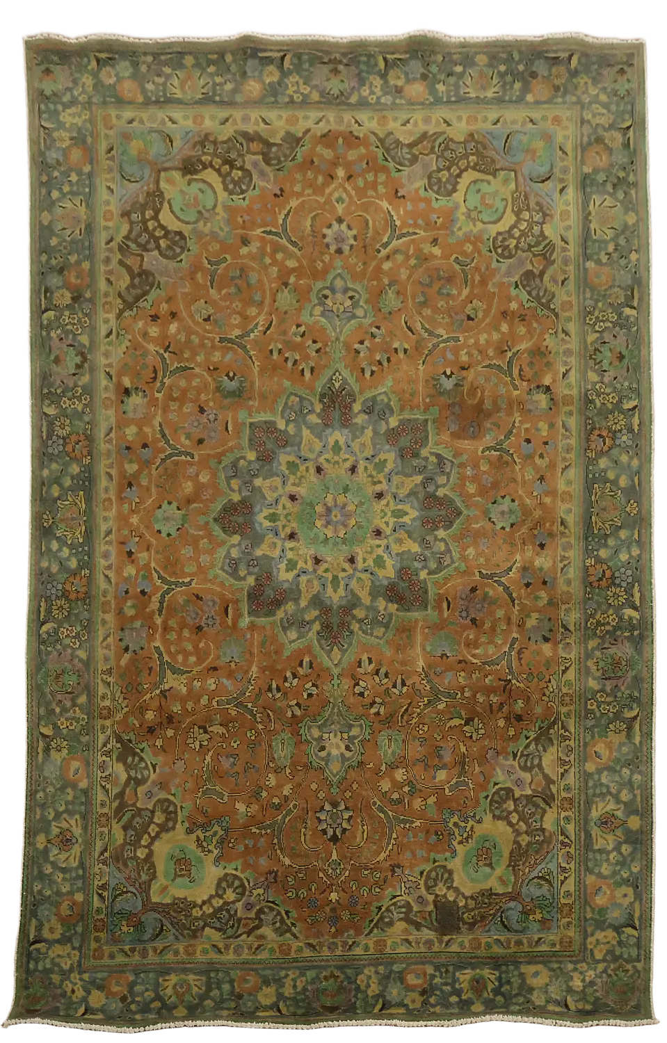Vintage Traditional Tabriz Persian Area Rug 6x10