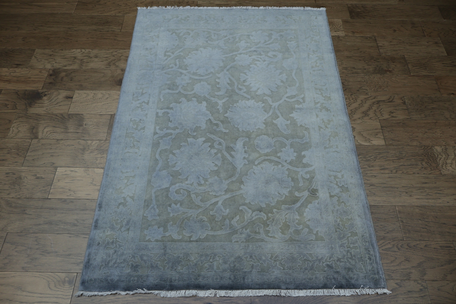 Vegetable Dye Carved Chobi Oriental Area Rug 4x6