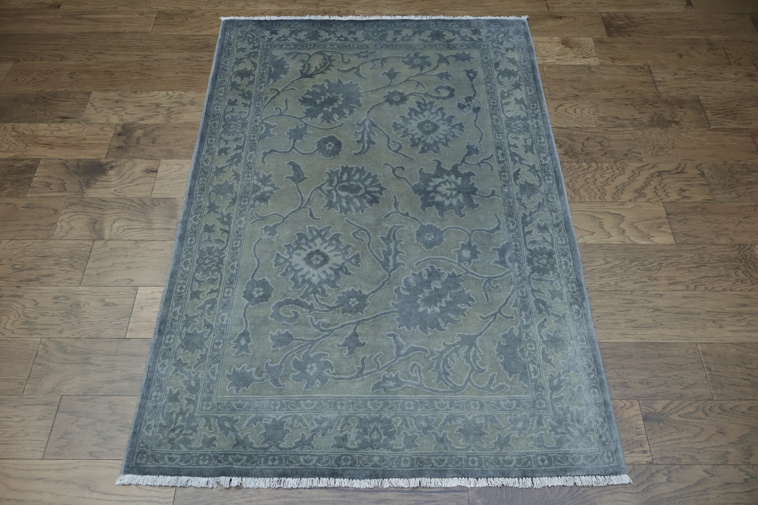 Vegetable Dye Carved Chobi Oriental Area Rug 4x6