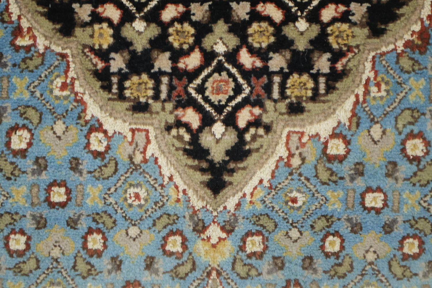 Vegetable Dye Geometric Tabriz Mahi Oriental Wool Rug 4x6