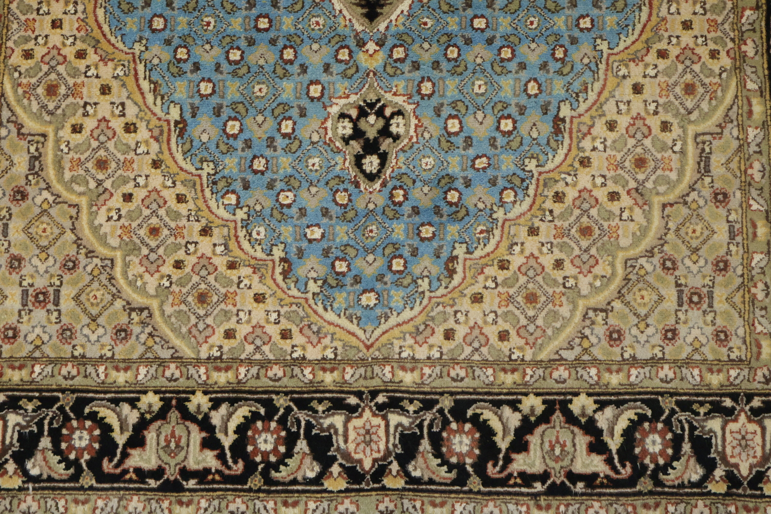 Vegetable Dye Geometric Tabriz Mahi Oriental Wool Rug 4x6