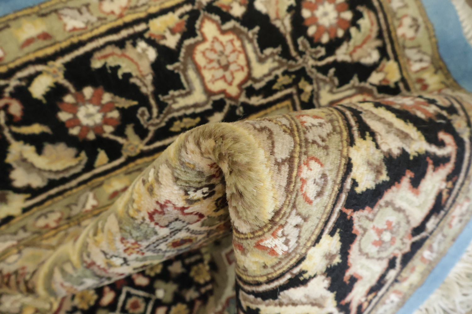 Vegetable Dye Geometric Tabriz Mahi Oriental Wool Rug 4x6