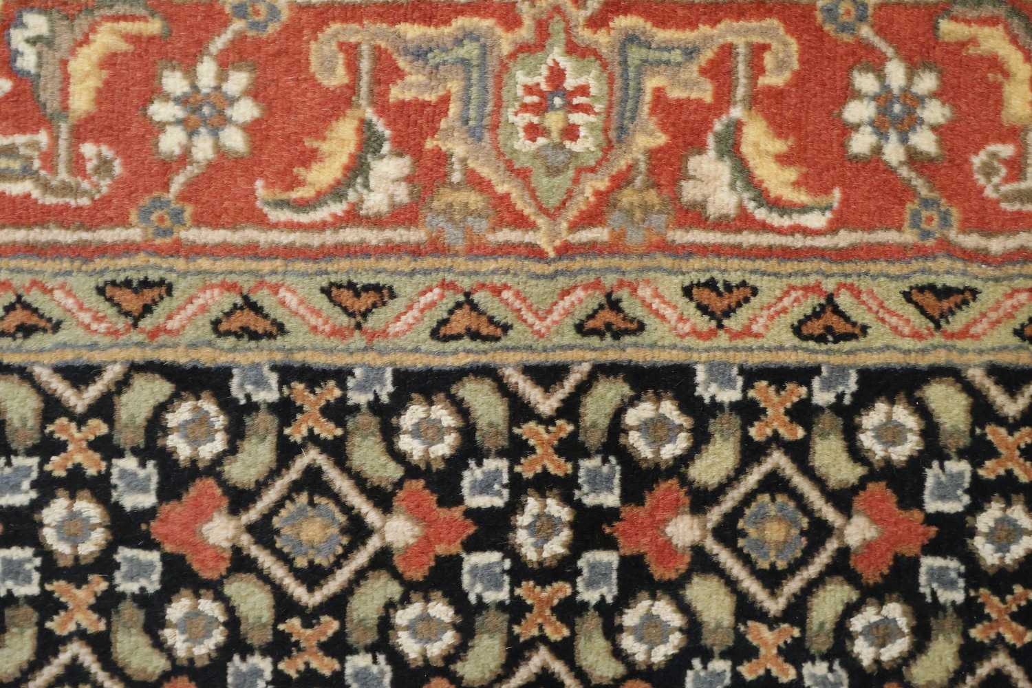 Vegetable Dye Geometric Tabriz Mahi Oriental Wool Rug 4x6