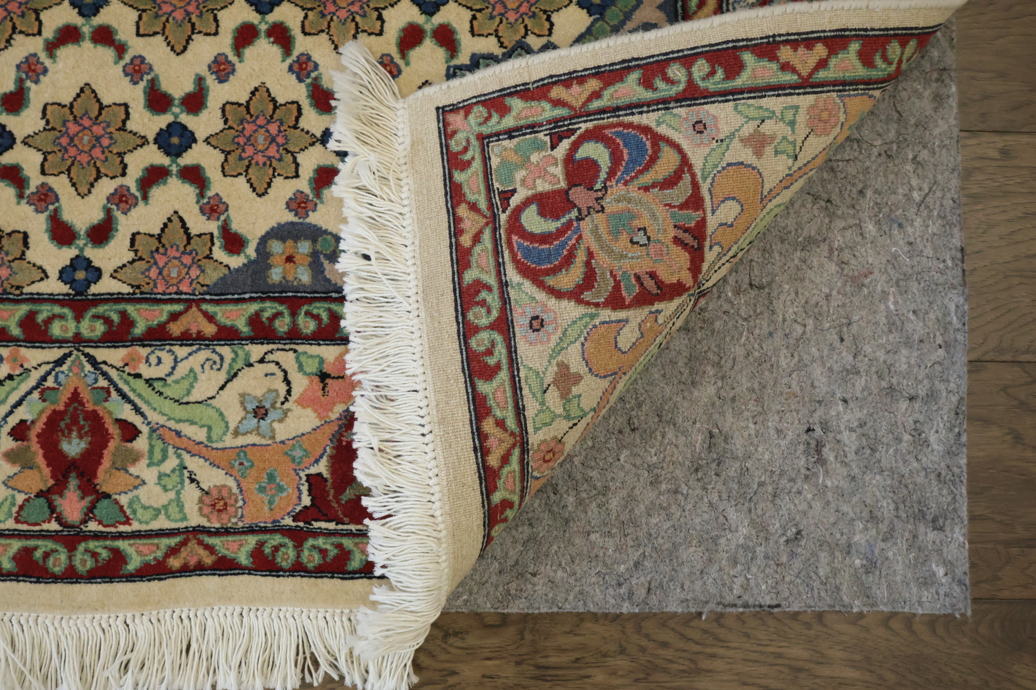 Vegetable Dye Geometric Tabriz Oriental Wool Rug 4x6