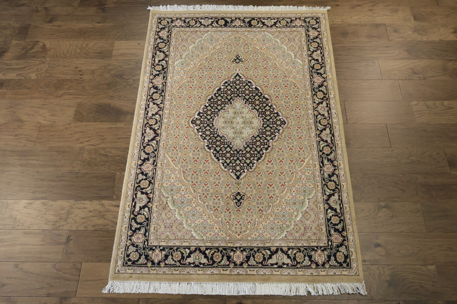 Vegetable Dye Geometric Tabriz Mahi Oriental Area Rug 4x6