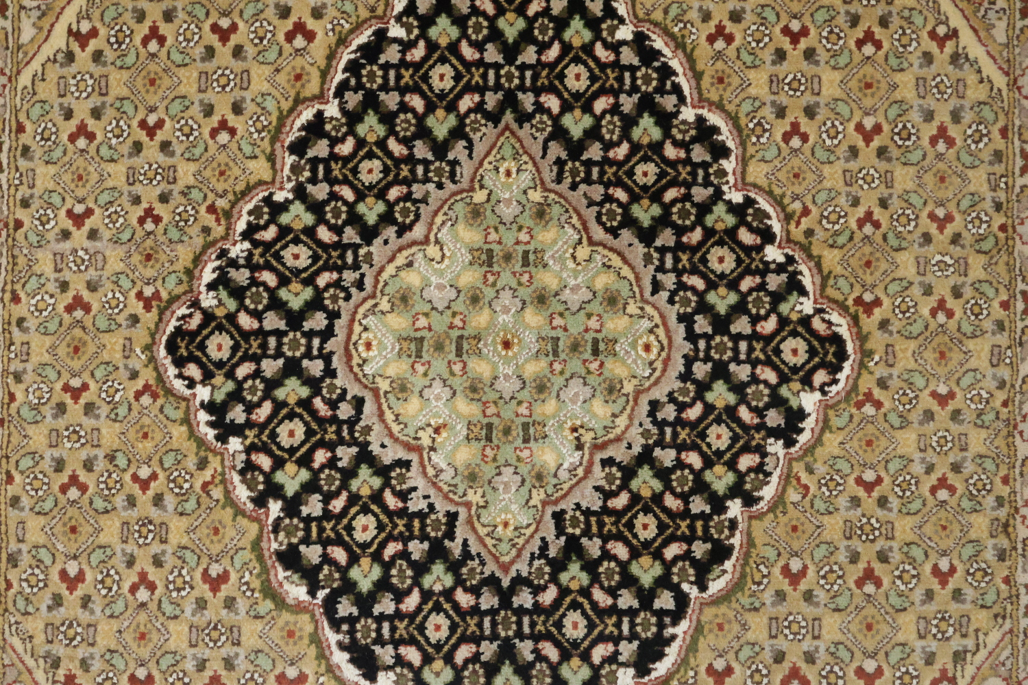 Vegetable Dye Geometric Tabriz Mahi Oriental Area Rug 4x6