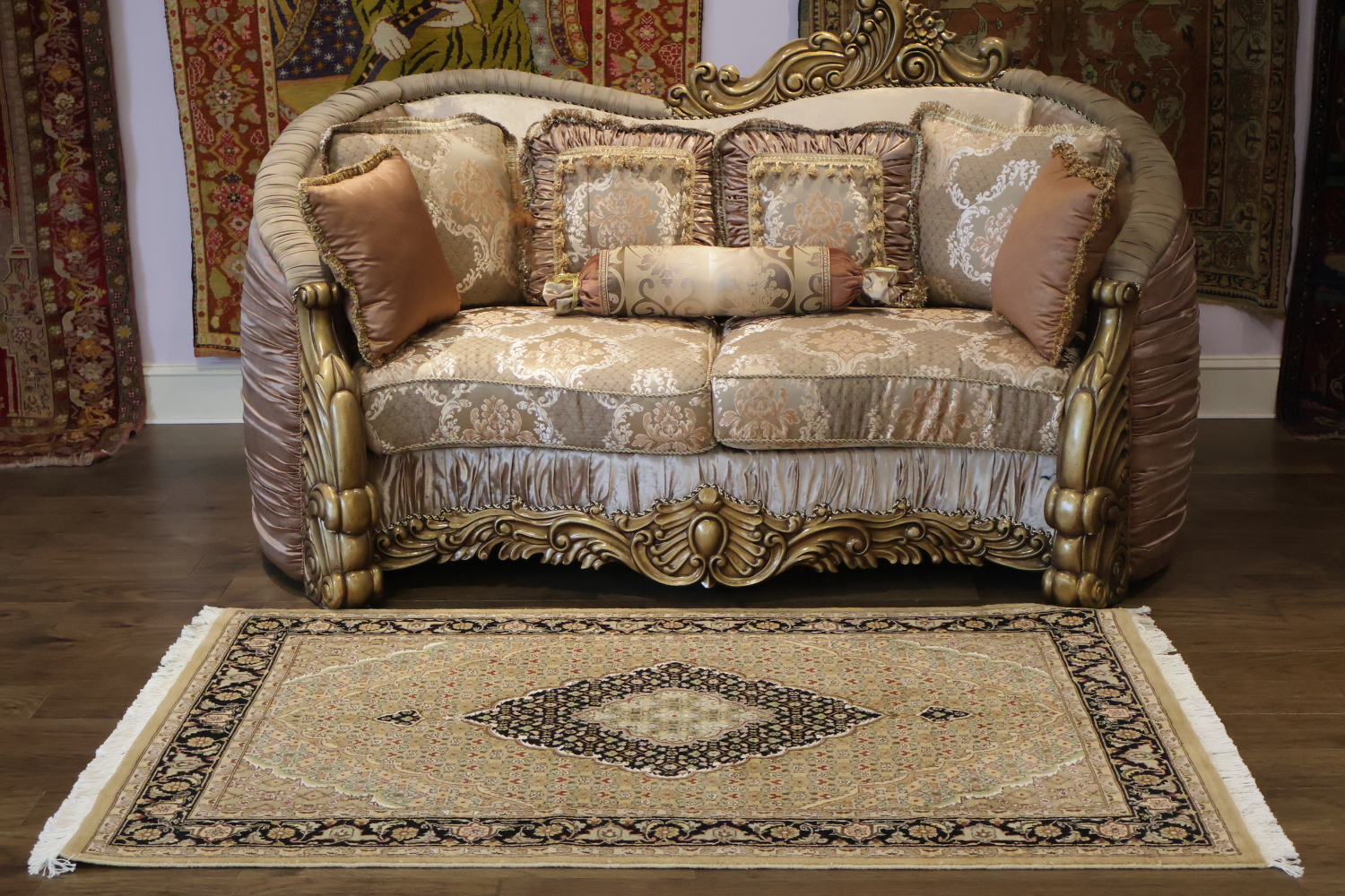 Vegetable Dye Geometric Tabriz Mahi Oriental Area Rug 4x6