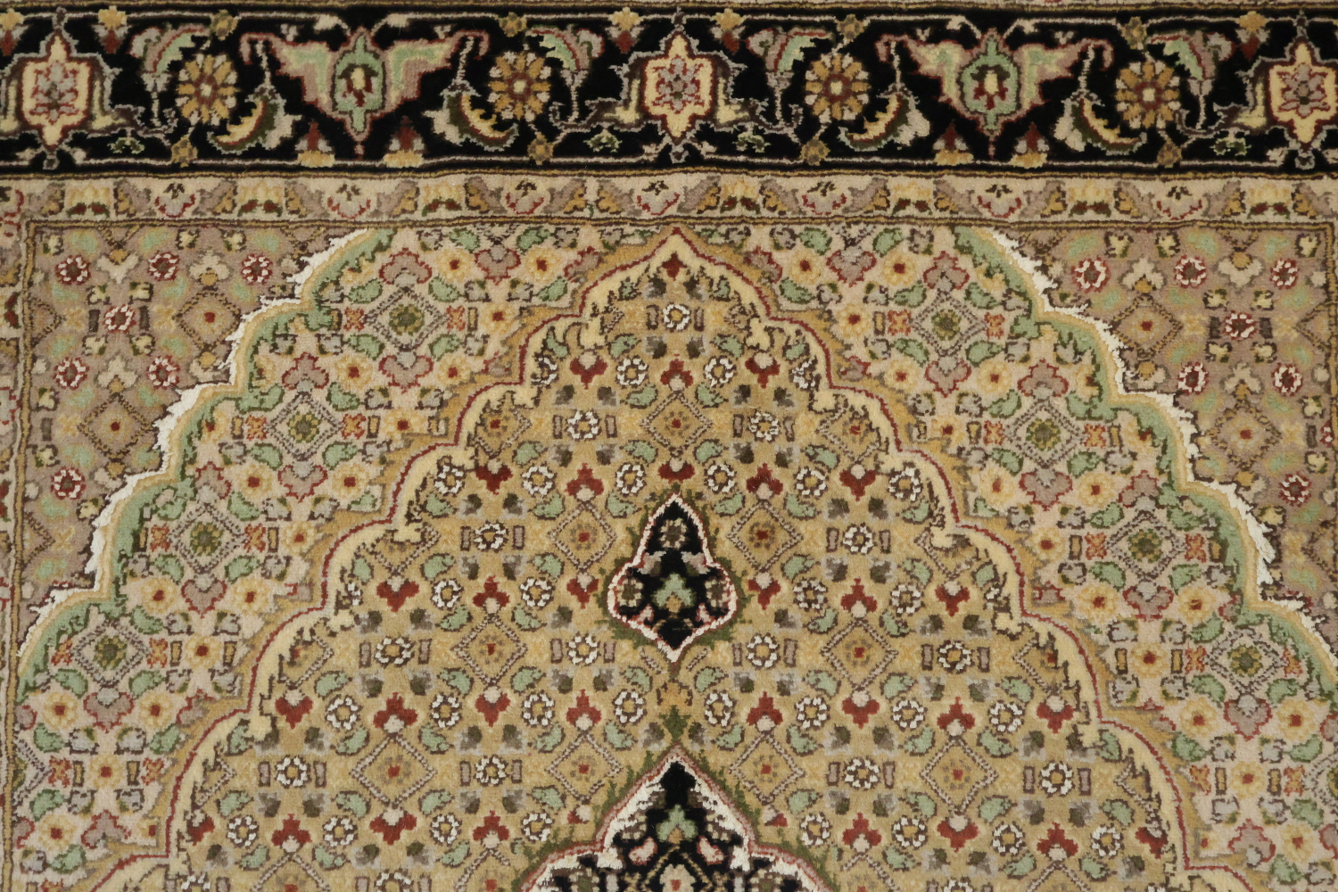 Vegetable Dye Geometric Tabriz Mahi Oriental Area Rug 4x6