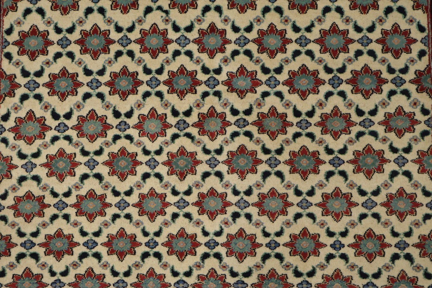 Vegetable Dye Geometric Tabriz Oriental Wool Rug 4x6