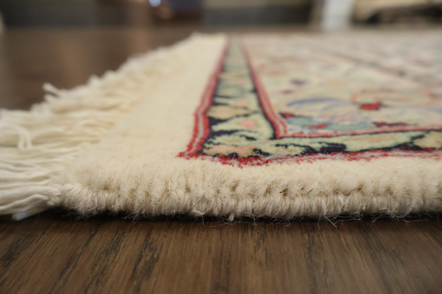 Vegetable Dye Geometric Tabriz Oriental Wool Rug 4x6