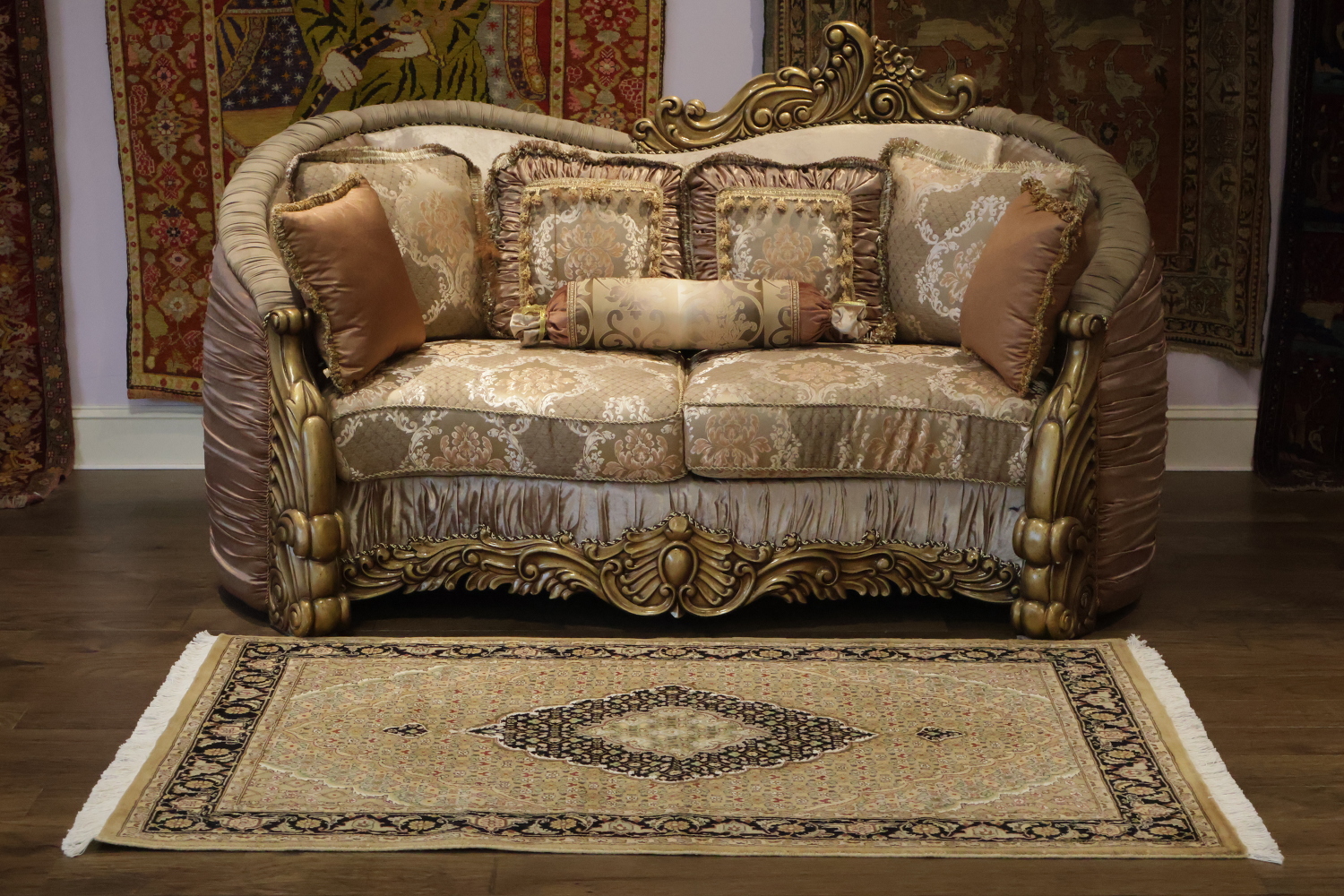 Vegetable Dye Geometric Tabriz Mahi Oriental Wool Rug 4x6