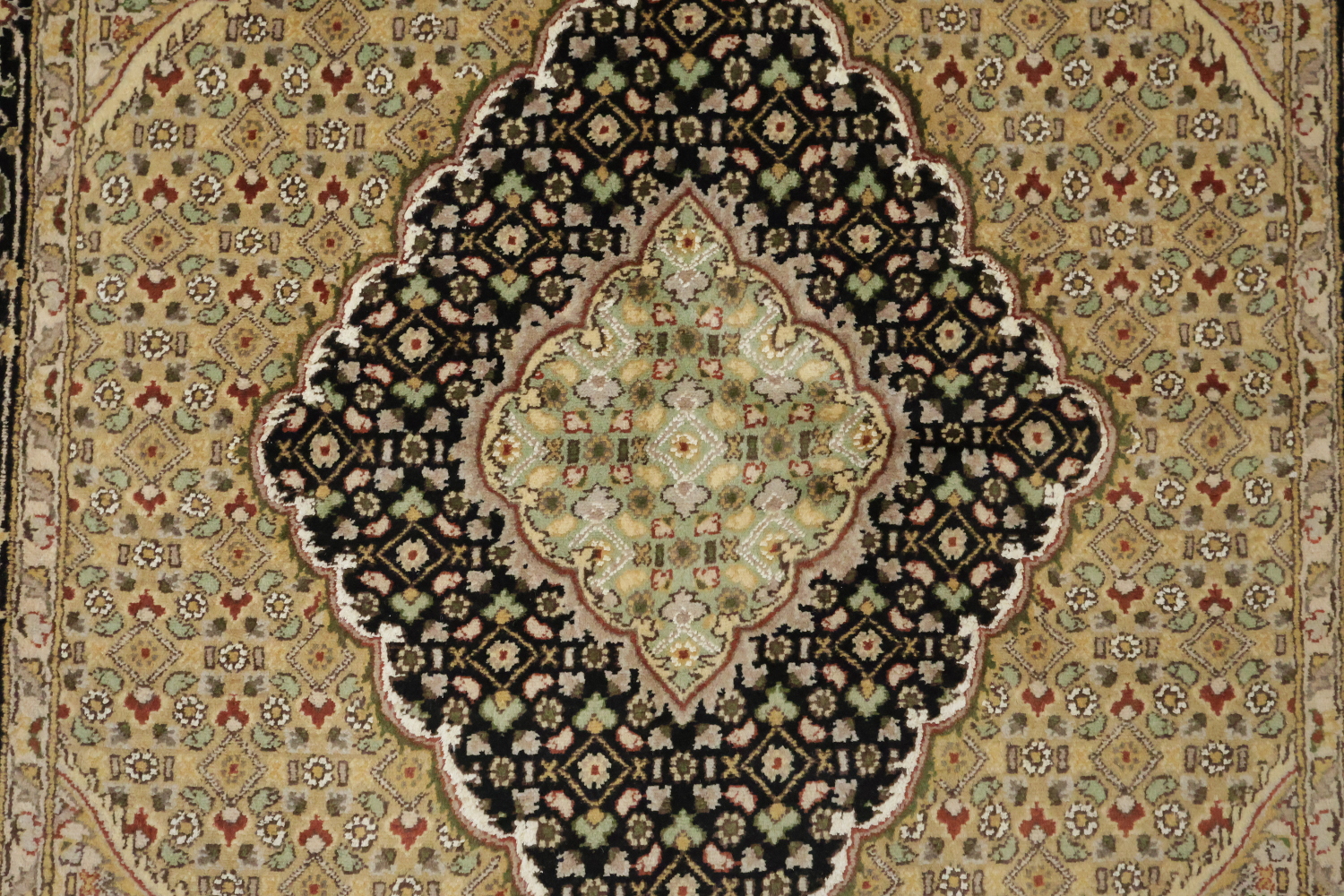 Vegetable Dye Geometric Tabriz Mahi Oriental Wool Rug 4x6