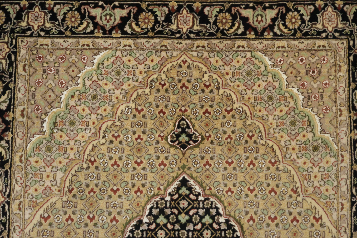 Vegetable Dye Geometric Tabriz Mahi Oriental Wool Rug 4x6