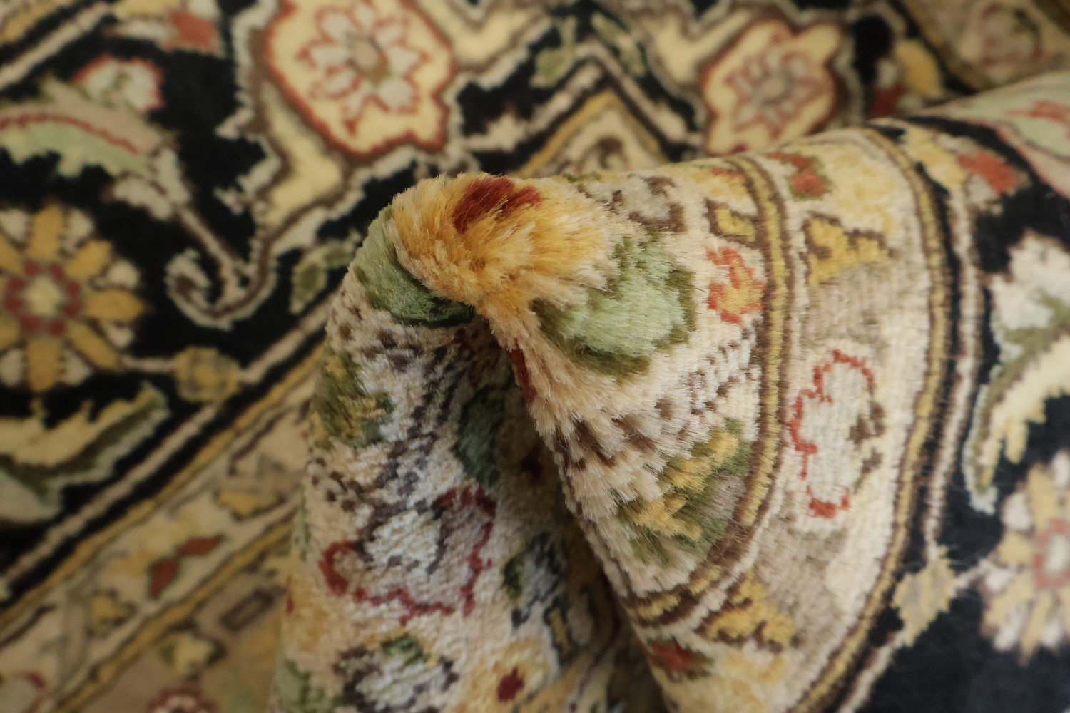 Vegetable Dye Geometric Tabriz Mahi Oriental Wool Rug 4x6