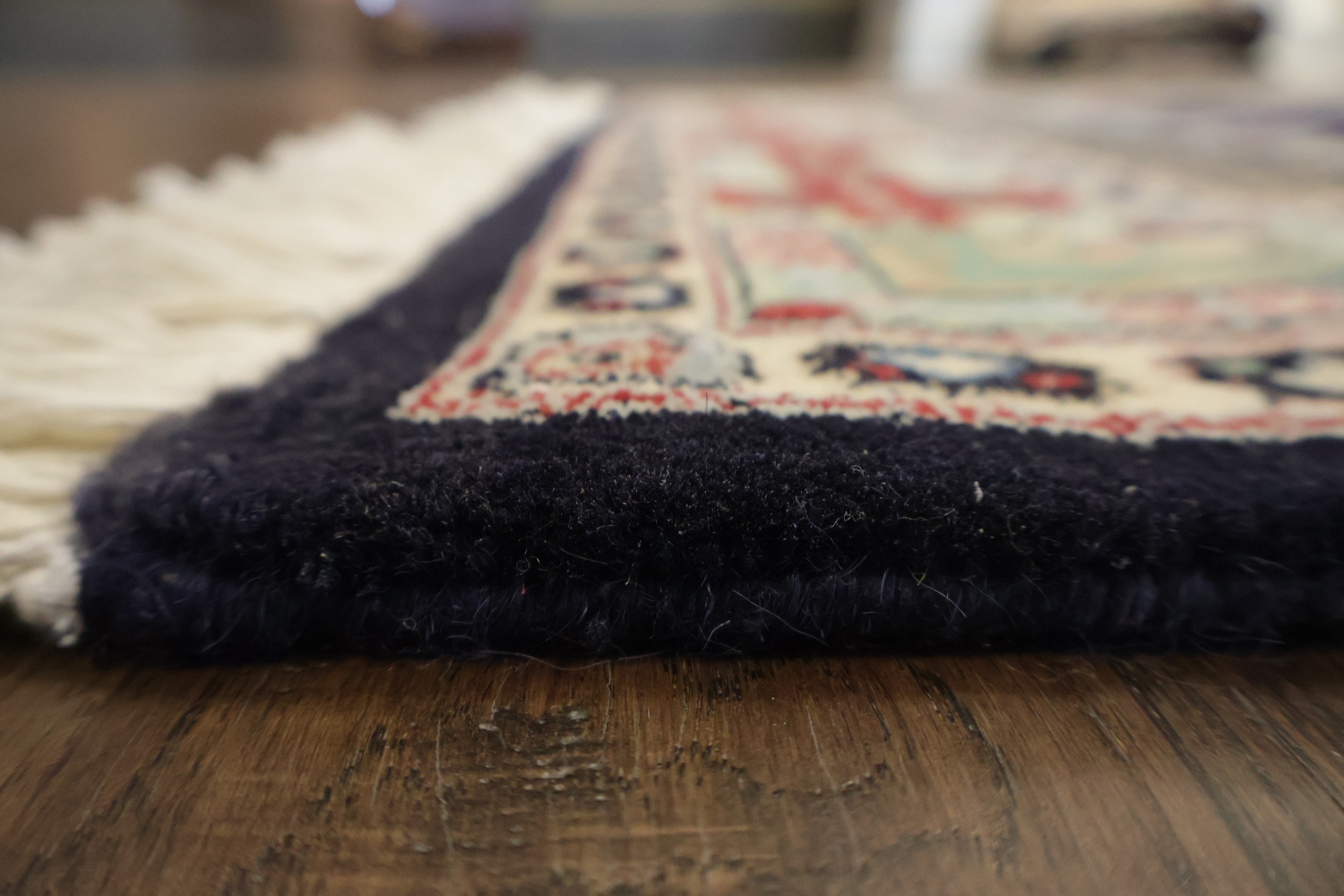 Vegetable Dye Geometric Tabriz Oriental Wool Rug 4x6