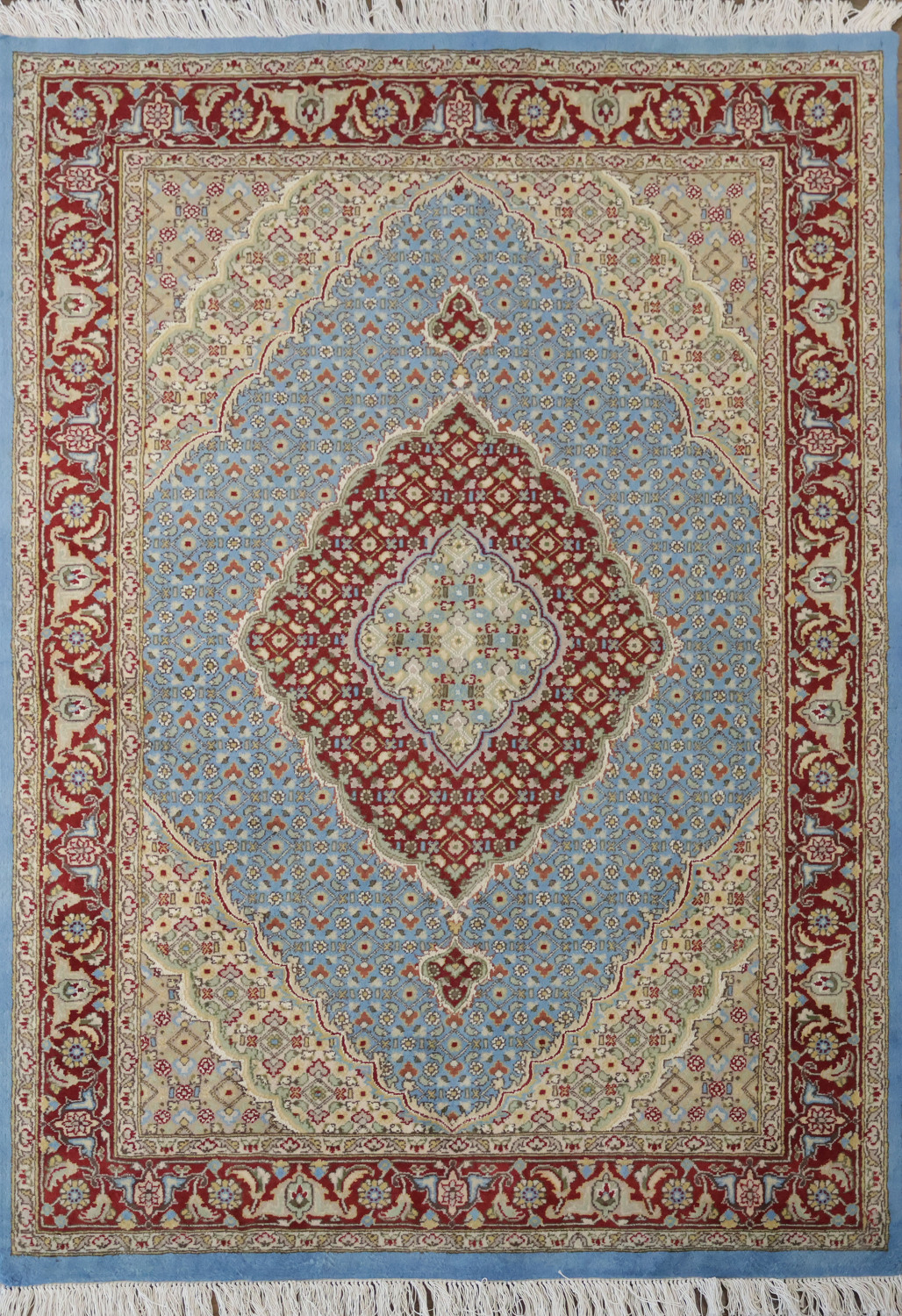 Vegetable Dye Tabriz Mahi Oriental Area Rug 4x6
