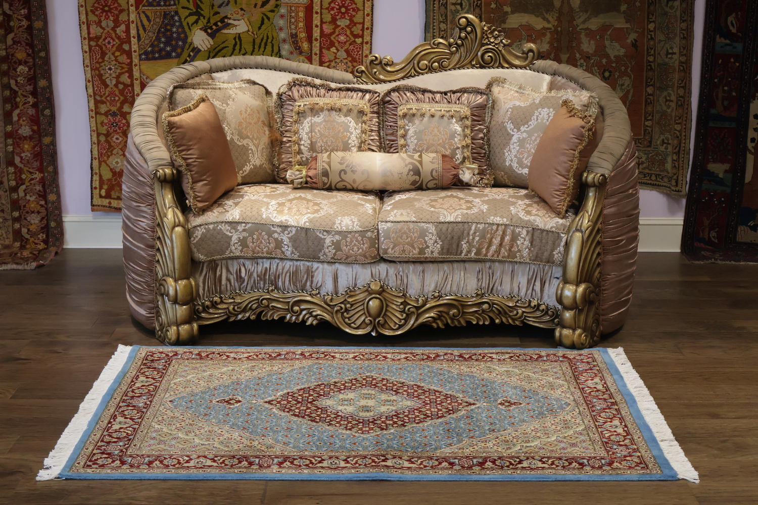 Vegetable Dye Tabriz Mahi Oriental Area Rug 4x6