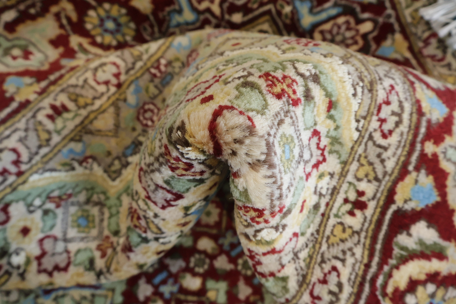 Vegetable Dye Tabriz Mahi Oriental Area Rug 4x6