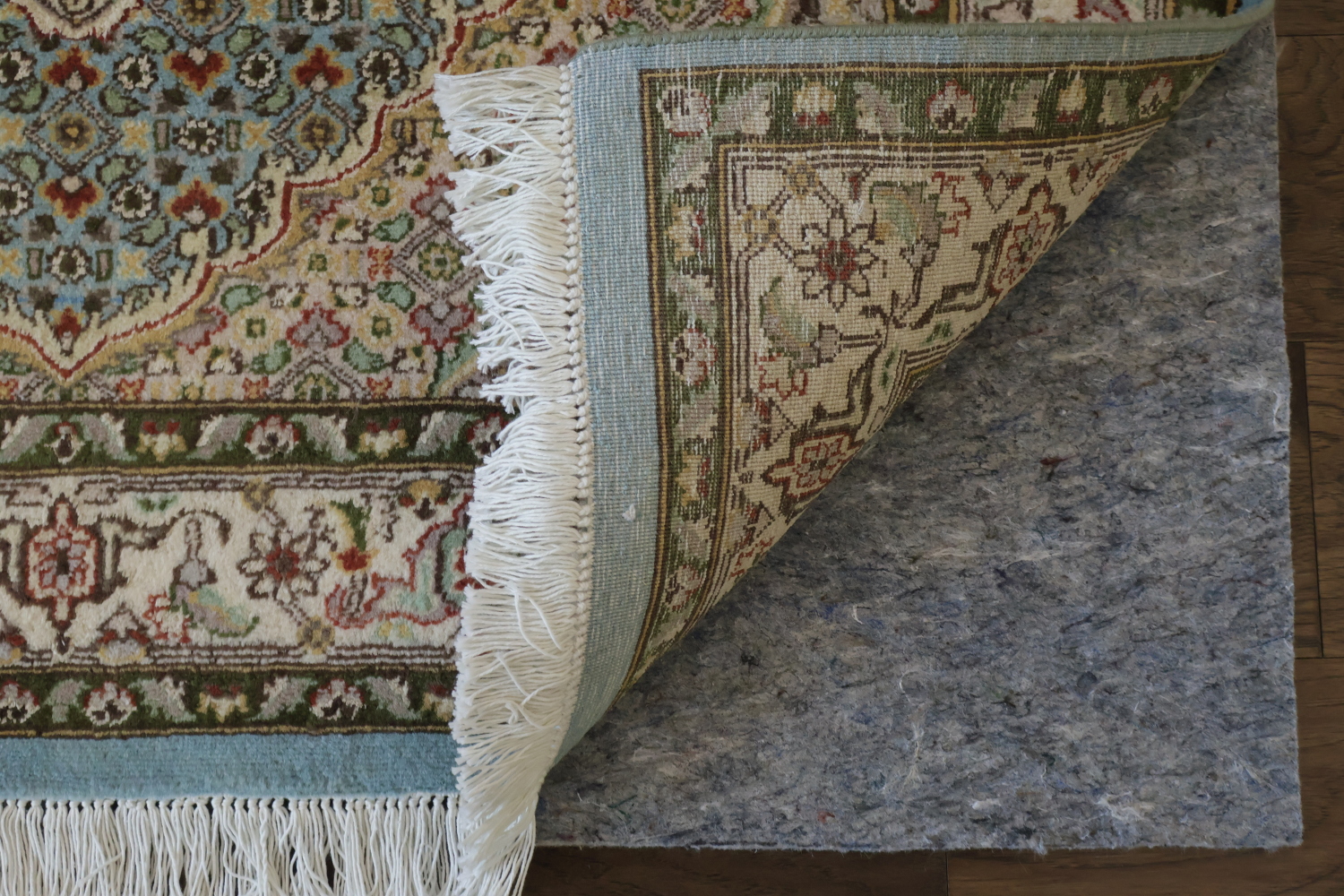 Vegetable Dye Floral Tabriz Oriental Wool Rug 4x6