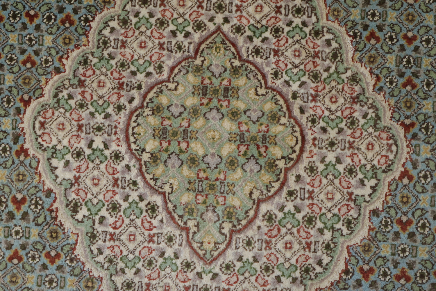 Vegetable Dye Floral Tabriz Oriental Wool Rug 4x6