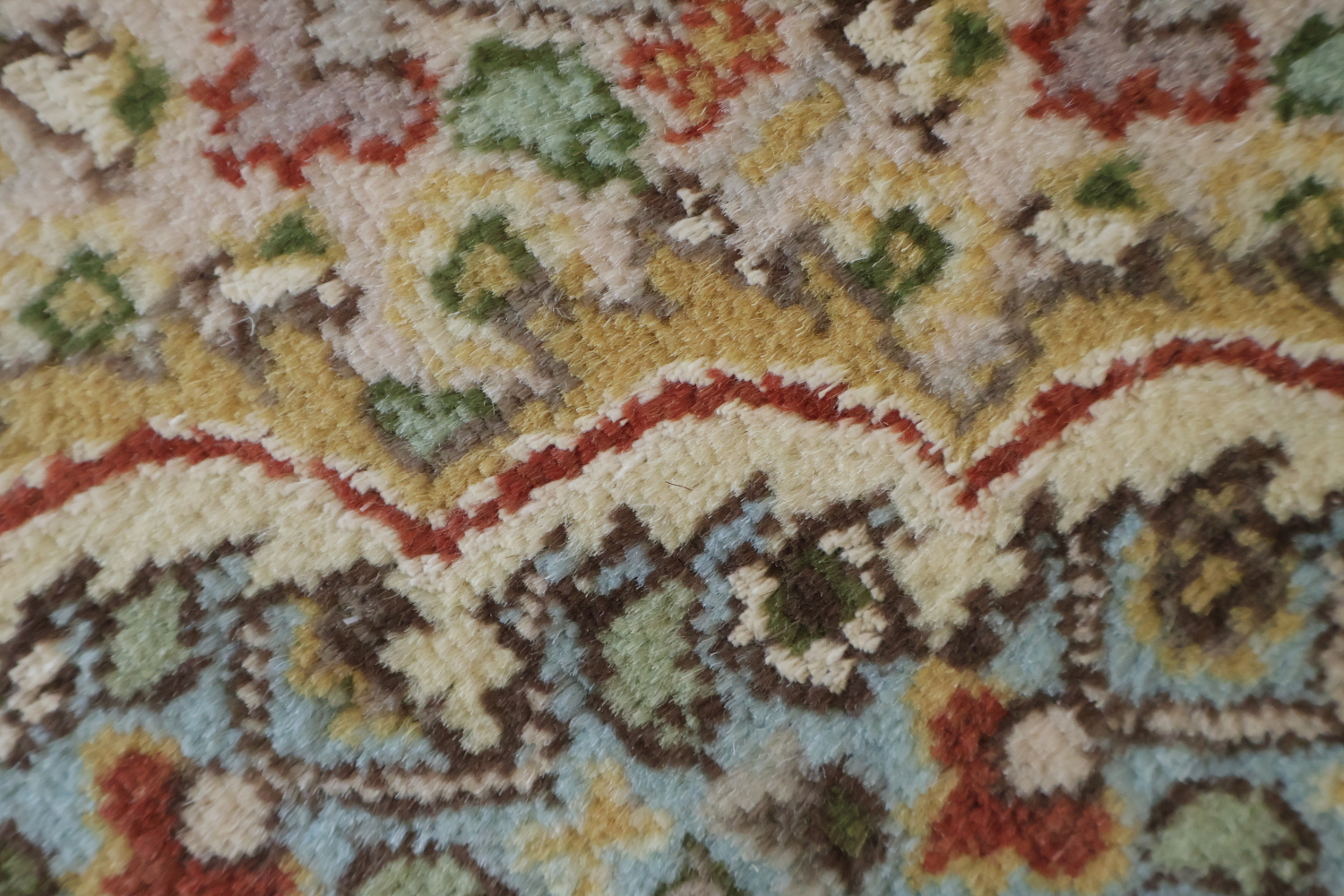 Vegetable Dye Floral Tabriz Oriental Wool Rug 4x6