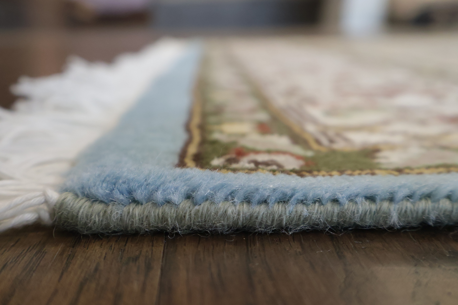 Vegetable Dye Floral Tabriz Oriental Wool Rug 4x6