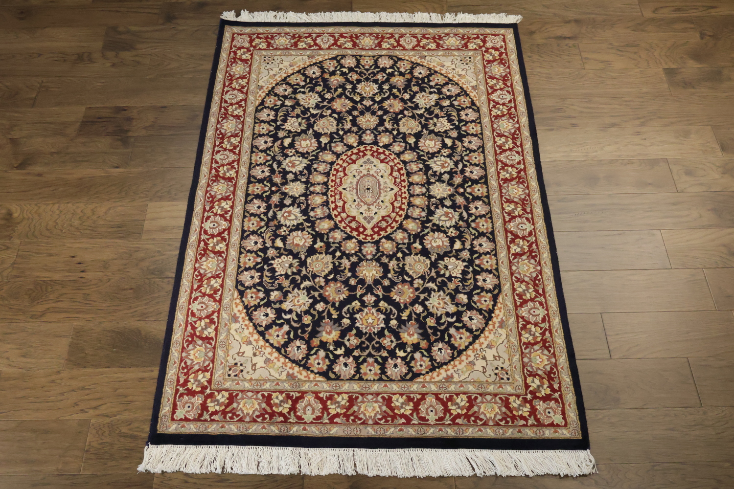 Vegetable Dye Floral Tabriz Oriental Area Rug 4x6