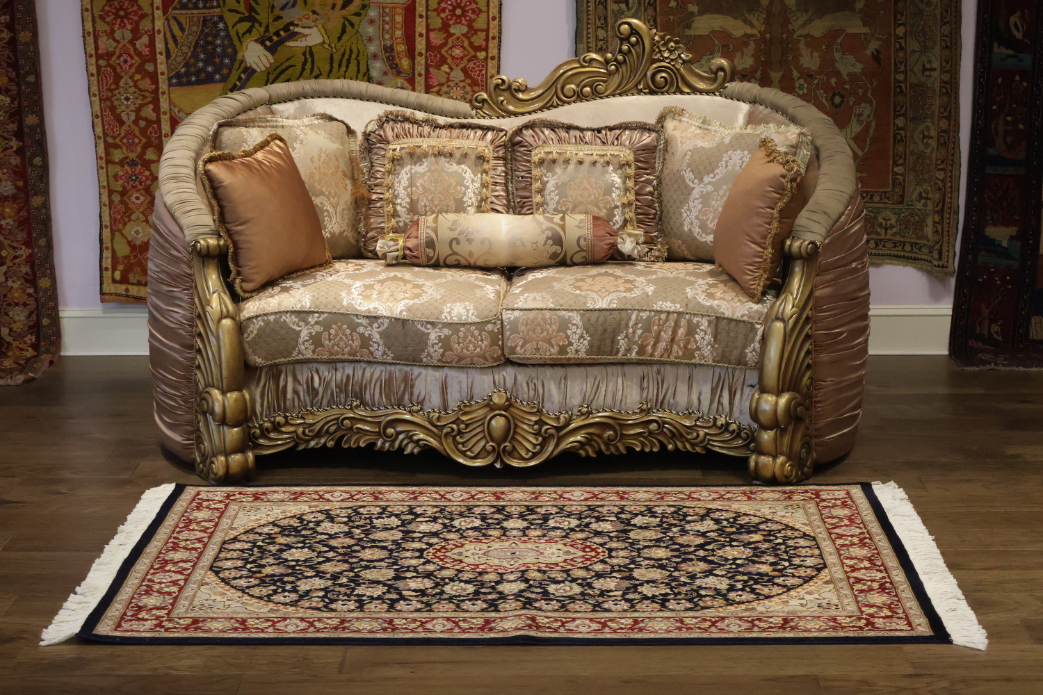 Vegetable Dye Floral Tabriz Oriental Area Rug 4x6