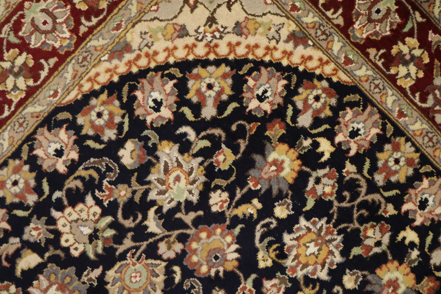 Vegetable Dye Floral Tabriz Oriental Area Rug 4x6