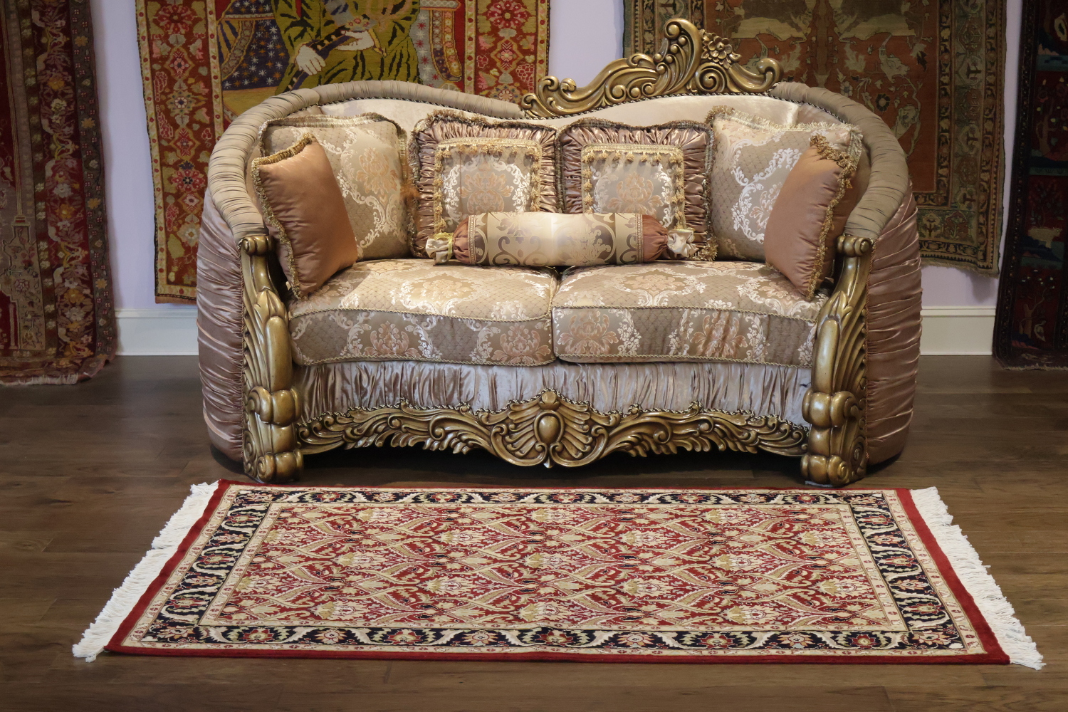 Vegetable Dye Floral Tabriz Oriental Area Rug 4x6