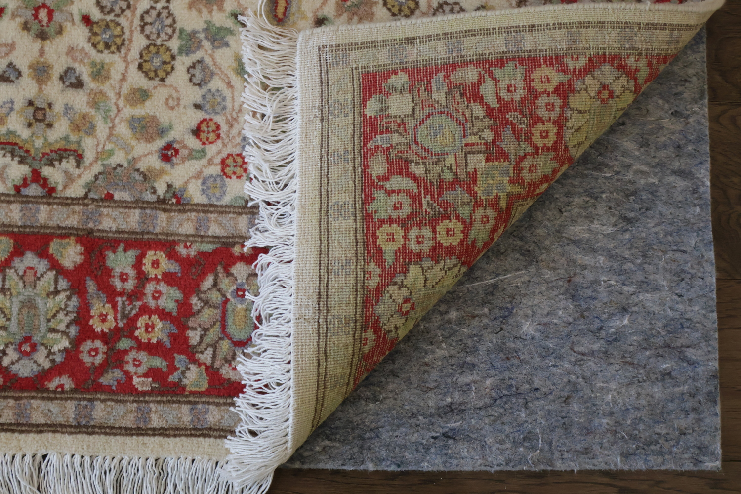 Vegetable Dye Floral Tabriz Oriental Wool Rug 4x6