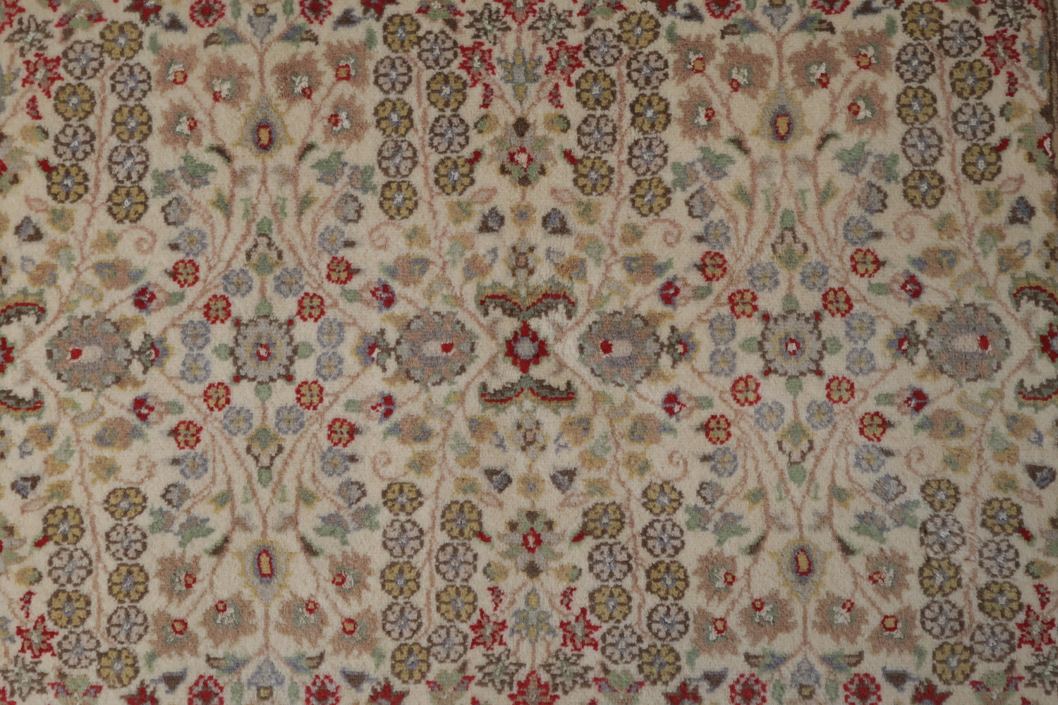 Vegetable Dye Floral Tabriz Oriental Wool Rug 4x6