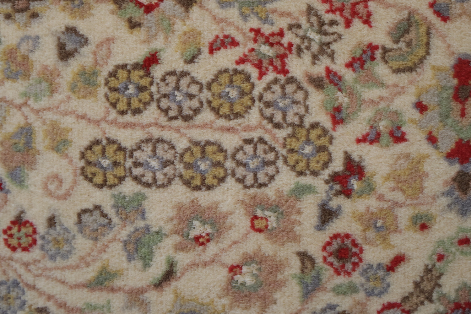 Vegetable Dye Floral Tabriz Oriental Wool Rug 4x6