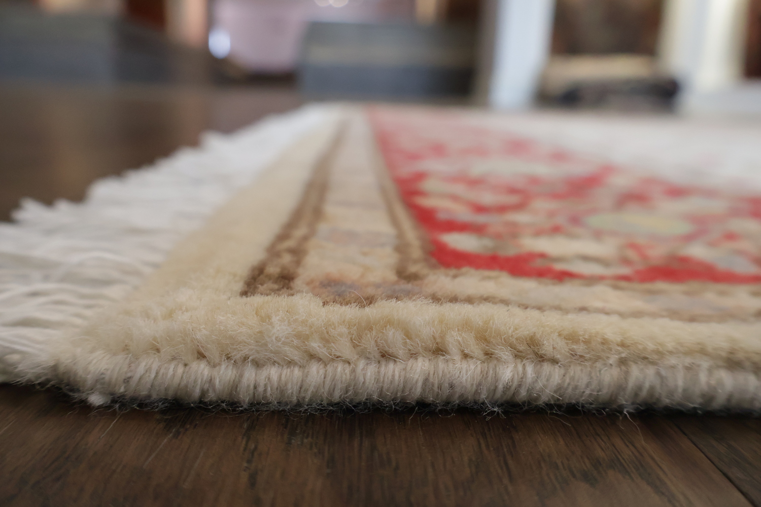 Vegetable Dye Floral Tabriz Oriental Wool Rug 4x6