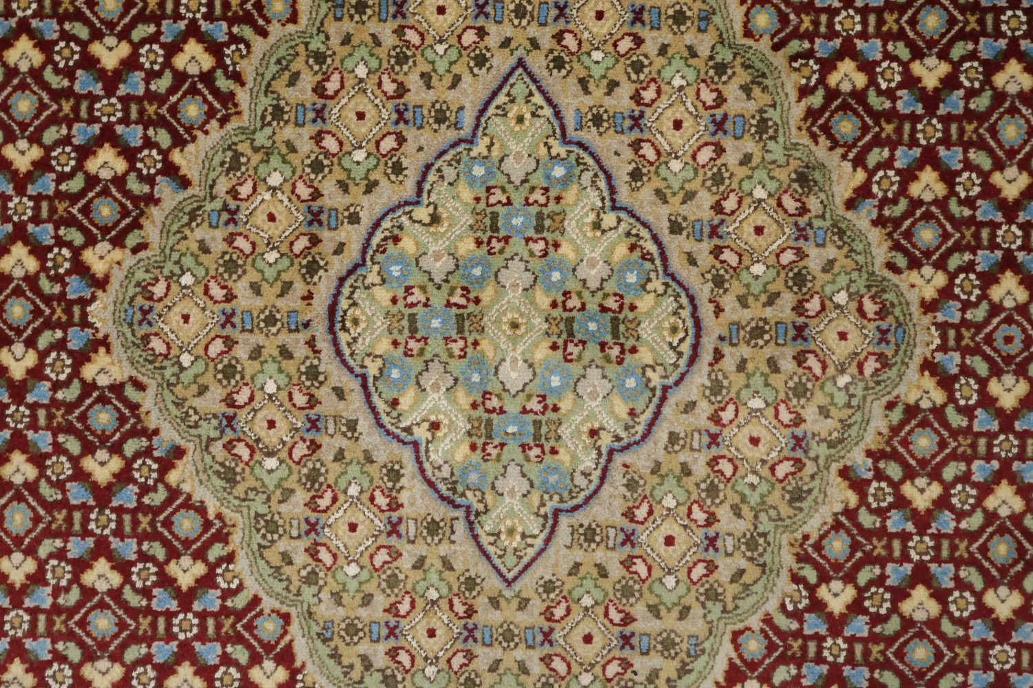 Vegetable Dye Tabriz Mahi Oriental Wool Area Rug 4x6