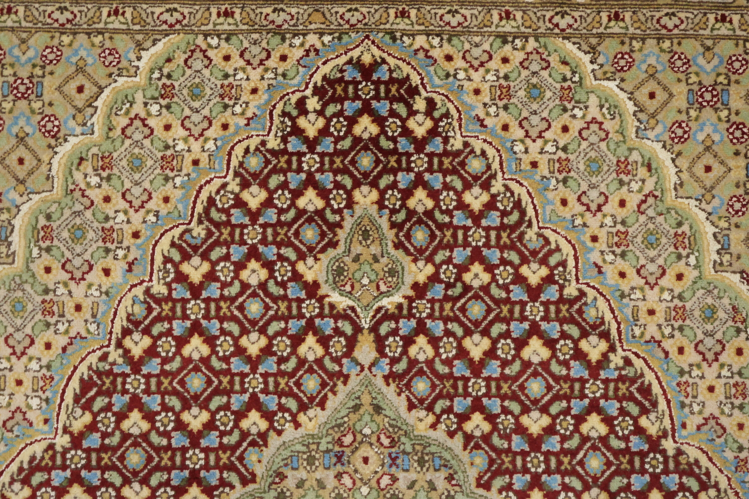 Vegetable Dye Tabriz Mahi Oriental Wool Area Rug 4x6