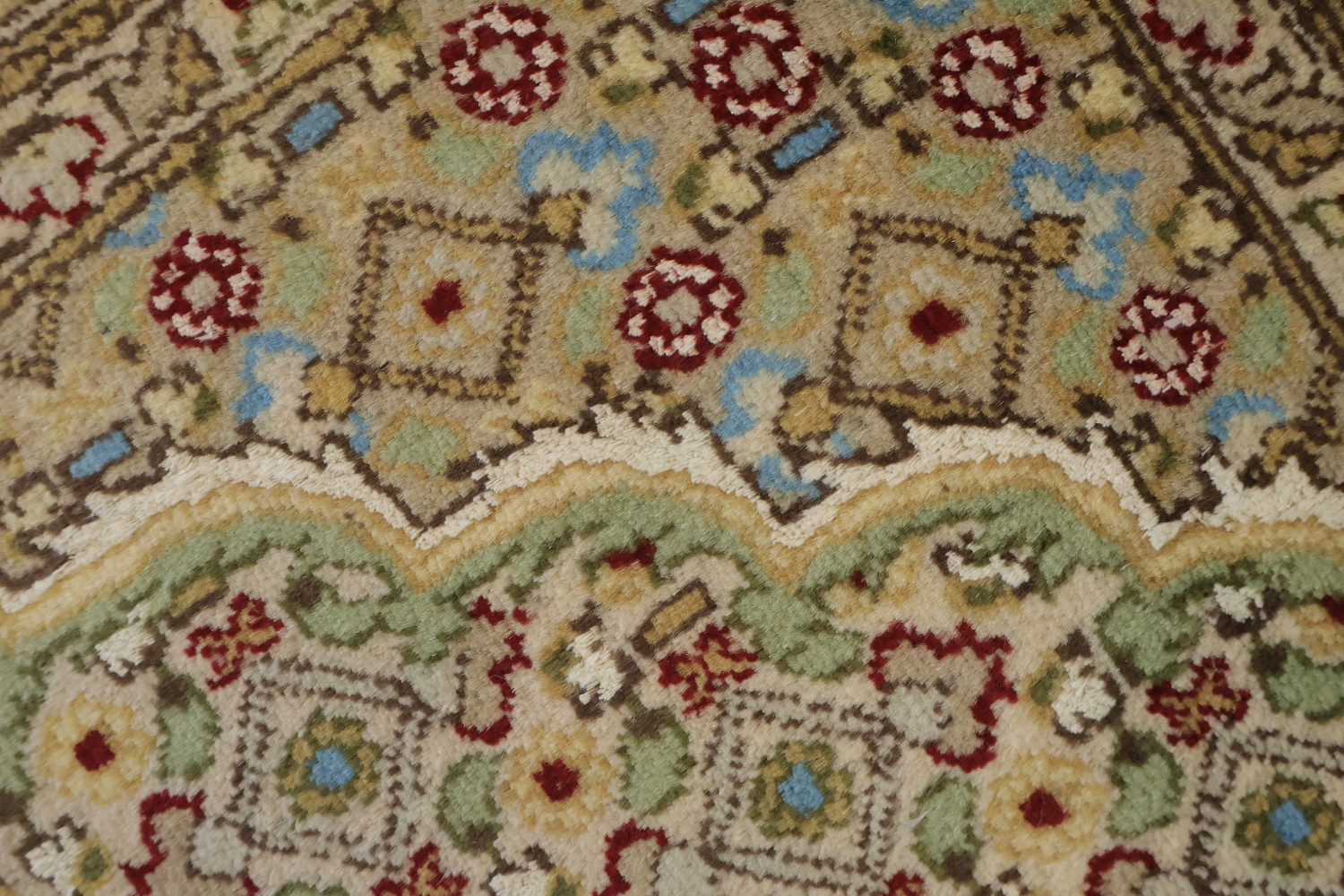 Vegetable Dye Tabriz Mahi Oriental Wool Area Rug 4x6