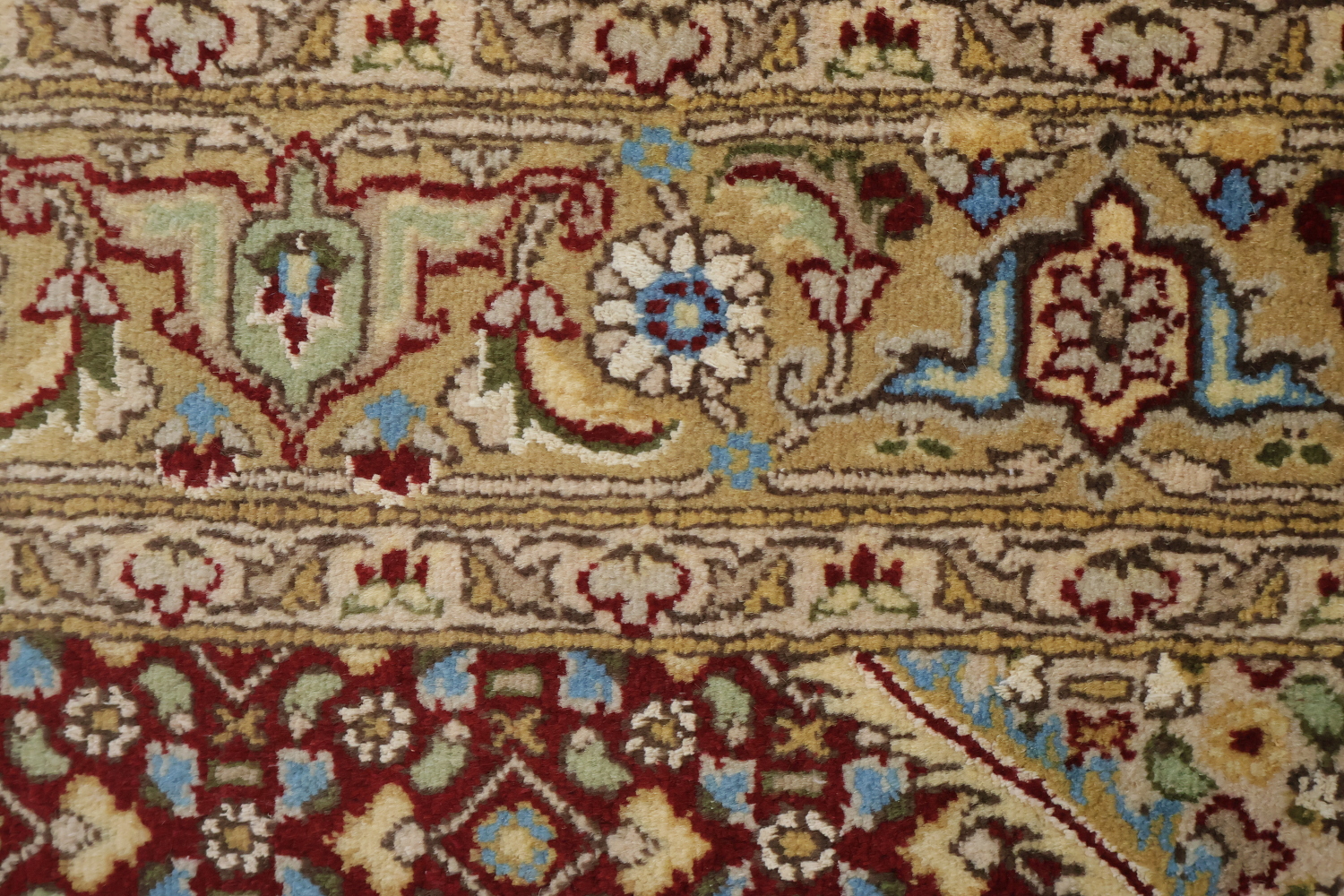 Vegetable Dye Tabriz Mahi Oriental Wool Area Rug 4x6
