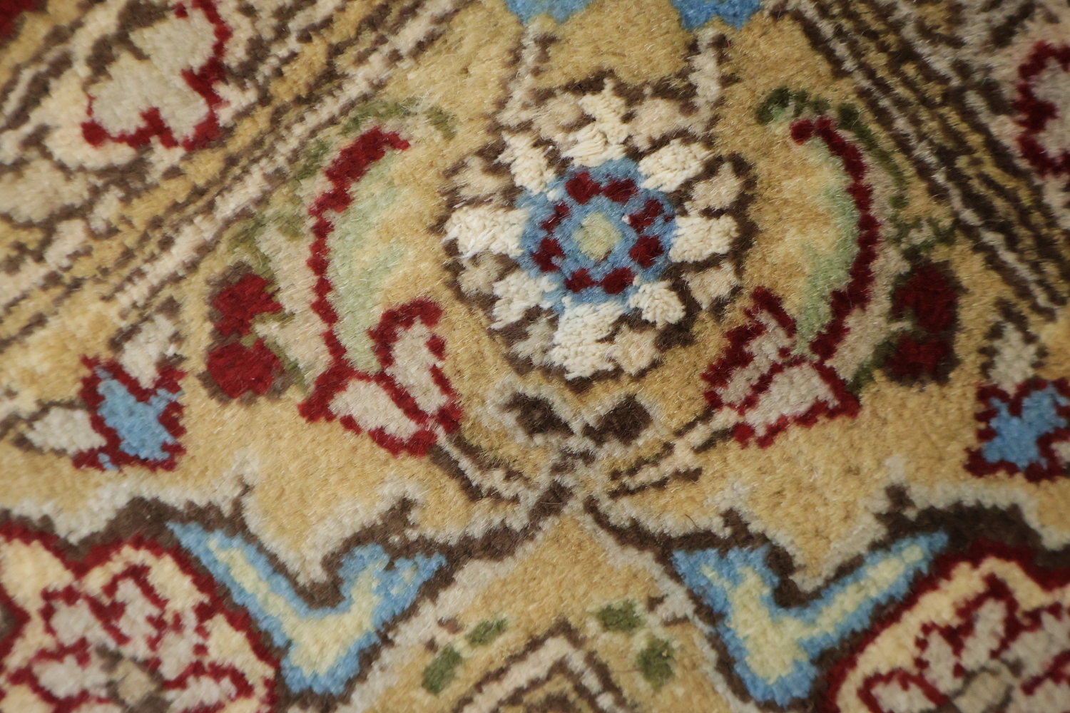 Vegetable Dye Tabriz Mahi Oriental Wool Area Rug 4x6