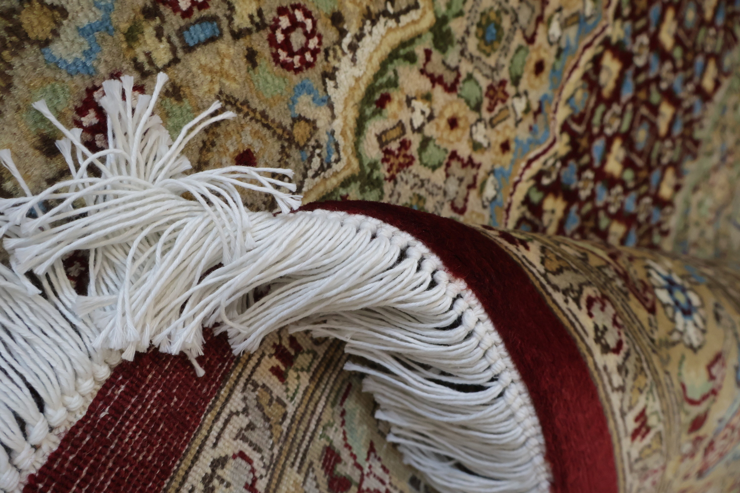 Vegetable Dye Tabriz Mahi Oriental Wool Area Rug 4x6