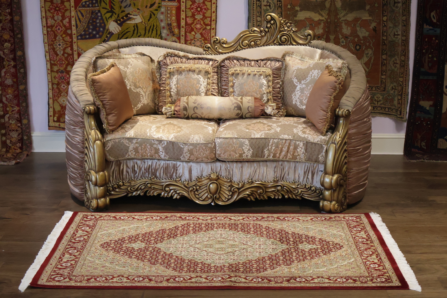 Vegetable Dye Tabriz Mahi Oriental Area Rug 4x6