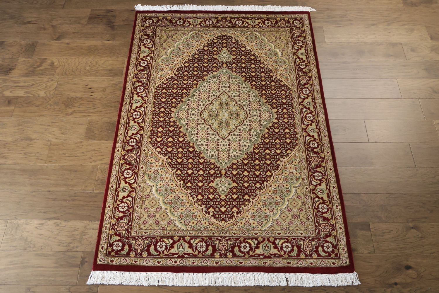 Vegetable Dye Tabriz Mahi Oriental Area Rug 4x6