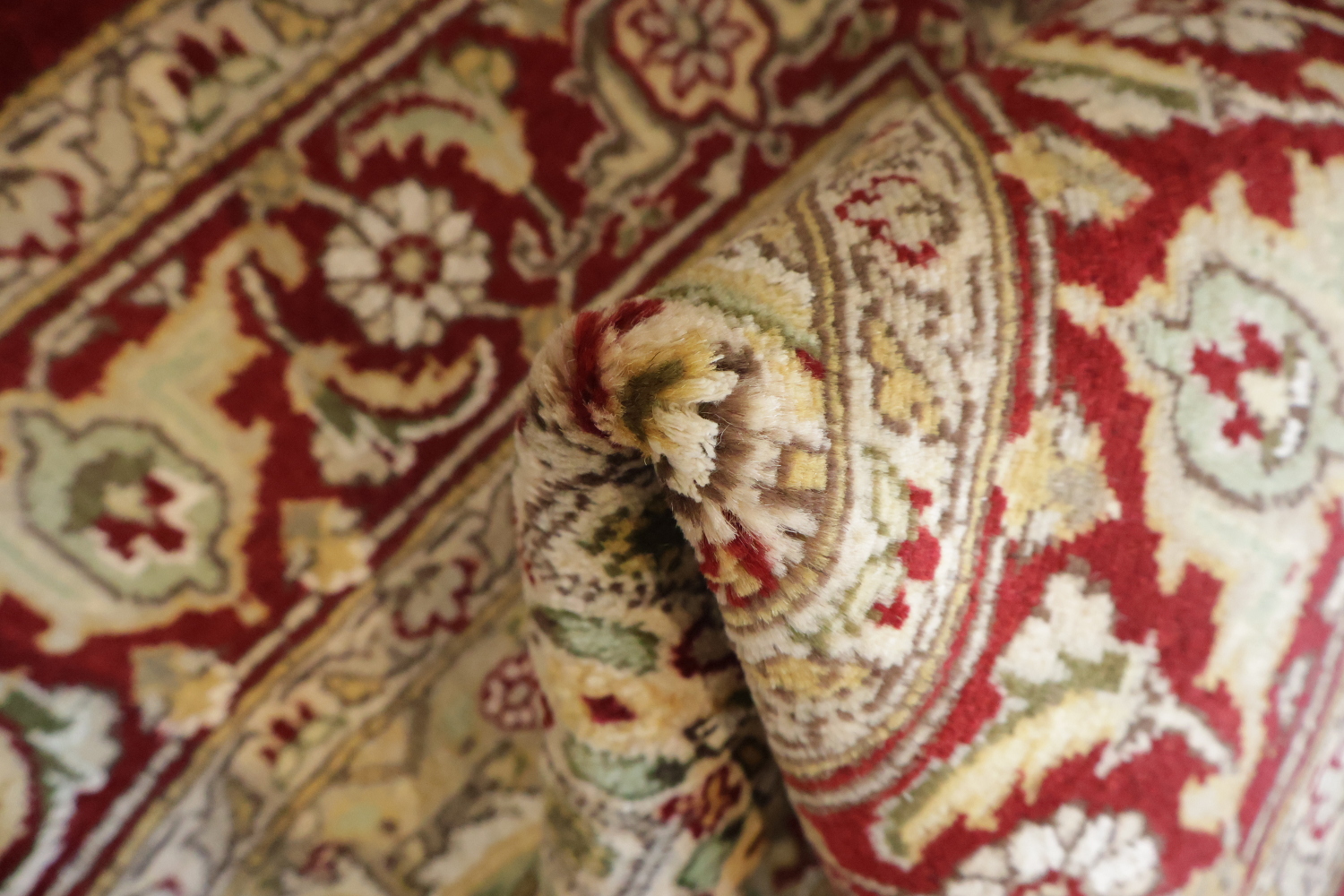 Vegetable Dye Tabriz Mahi Oriental Area Rug 4x6