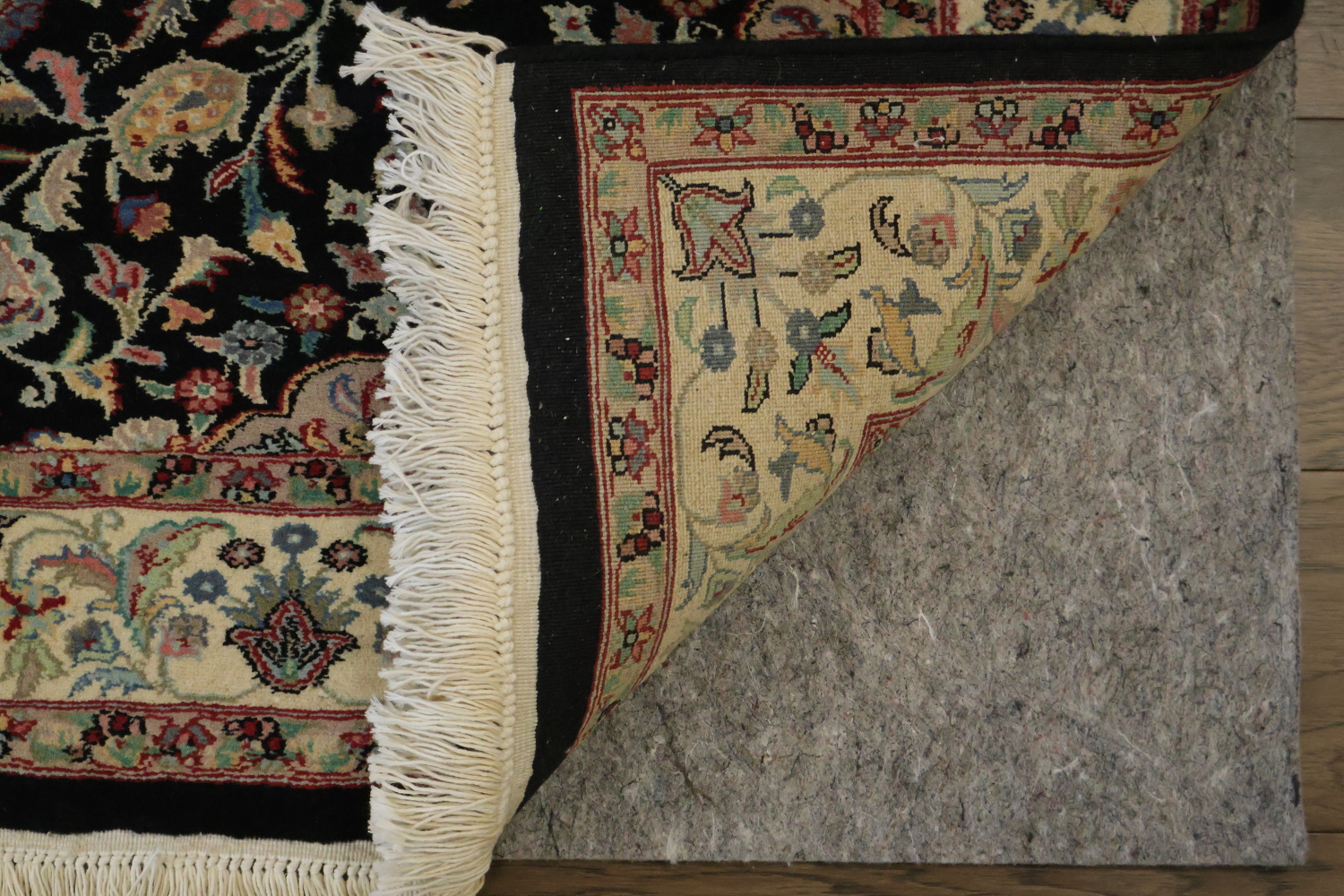 Vegetable Dye Floral Tabriz Oriental Wool Rug 4x6