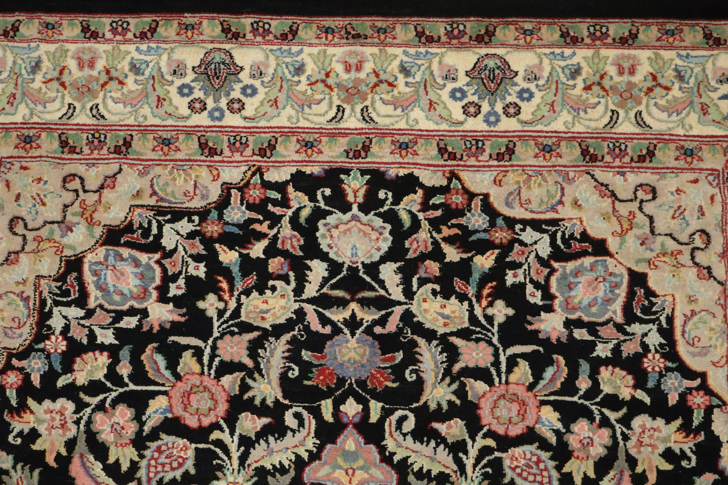 Vegetable Dye Floral Tabriz Oriental Wool Rug 4x6
