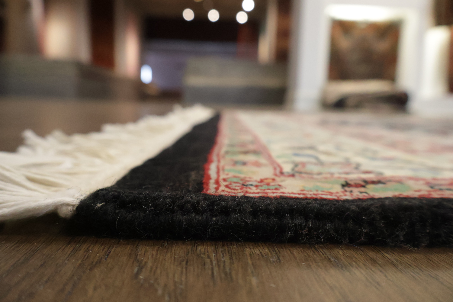 Vegetable Dye Floral Tabriz Oriental Wool Rug 4x6